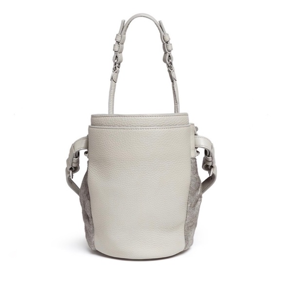 SOLD ✨ Alexander Wang 'DIEGO' Small CalfHair Panel Leather Bucket Bag - Picture 4 of 10